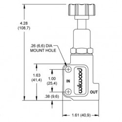 Wilwood 260-8419 Knob Control Brake Bias Proportioning Adjuster Valve - 1/8 NPT Ports