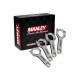 Forged pistons Wiseco + rods Manley for Mazda Miata MX-5 Protege 1.8l 16V BP 83.50mm CR 10:1
