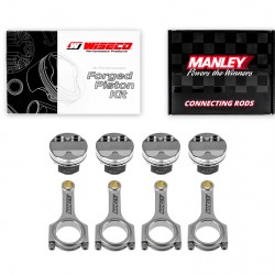 Forged pistons Wiseco + rods Manley for Nissan 180SX 200 SX SR20DE SR20DET 2.0l 16V 86.5mm CR 9.1-9.25:1