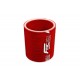 Straight silicone Coupler 6,5mm Red standardowy 7,6cm