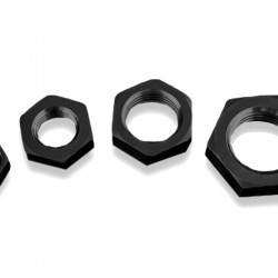 AN-4 AN4 (7/16 UNF) Adapter JIC bulkhead hex nut Fuel Oil Hose Fitting Black