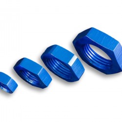 AN-4 AN4 (7/16 UNF) Adapter JIC bulkhead hex nut Fuel Oil Hose Fitting Blue