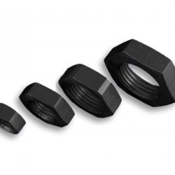 AN-8 AN8 (3/4 UNF) Adapter JIC bulkhead hex nut Fuel Oil Hose Fitting Black