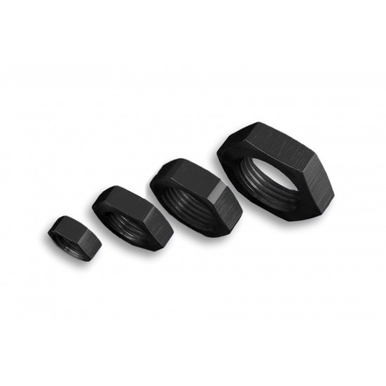 AN-8 AN8 (3/4 UNF) Adapter JIC bulkhead hex nut Fuel Oil Hose Fitting Black