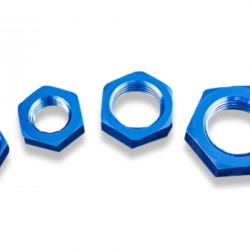 AN-8 AN8 (3/4 UNF) Adapter JIC bulkhead hex nut Fuel Oil Hose Fitting Blue