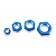 AN-8 AN8 (3/4 UNF) Adapter JIC bulkhead hex nut Fuel Oil Hose Fitting Blue