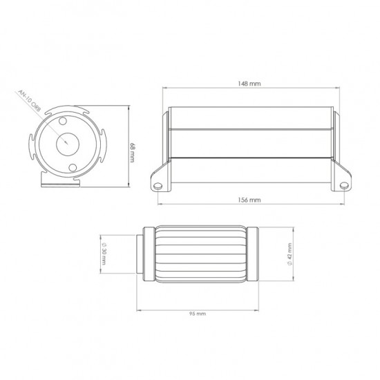 Nuke Performance Fuel Filter 10 micron AN-10 - Welded stainless steel element
