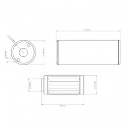 Nuke Performance Fuel Filter Slim 100 micron AN-10 - Welded stainless steel element