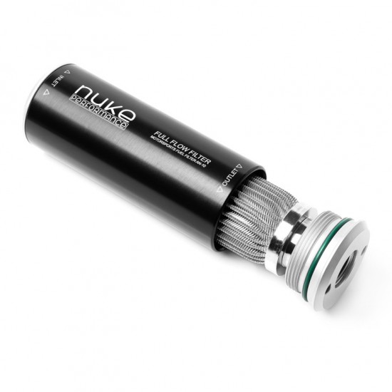 Nuke Performance Fuel Filter Slim 100 micron AN-10 - Welded stainless steel element