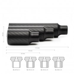 Nuke Performance Gear Knob Cavernous Carbon 100, Matte finish