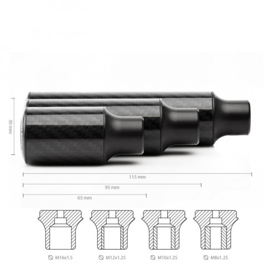 Nuke Performance Gear Knob Cavernous Carbon 70, Glossy finish