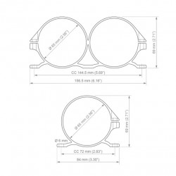 Nuke Performance Single Universal Bracket 65mm with Bosch 044 insert