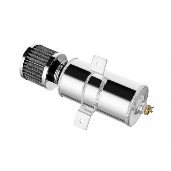 JRSPEC OIL CATCH TANK 0.75L WITH FILTER AND 2 AN10 FITTINGS