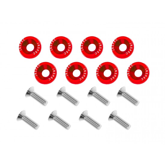Fender Bumper Engine Bay Dress Up Washers red