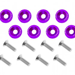 Fender Bumper Engine Bay Dress Up Washers purple