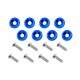 Fender Bumper Engine Bay Dress Up Washers blue