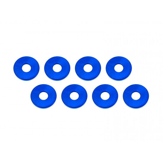 Fender Bumper Engine Bay Dress Up Washers blue