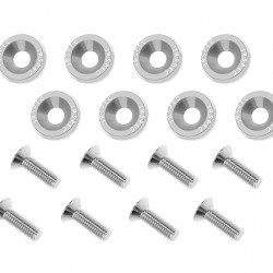 Fender Bumper Engine Bay Dress Up Washers silver
