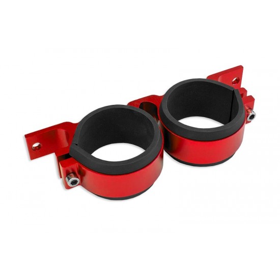 Dual fuel pump mounting bracket 60MM Red