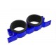 Dual fuel pump mounting bracket 60MM Blue