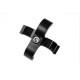 AN8 DUAL CLIPS Hose Fuel lines Clamp Cable Black