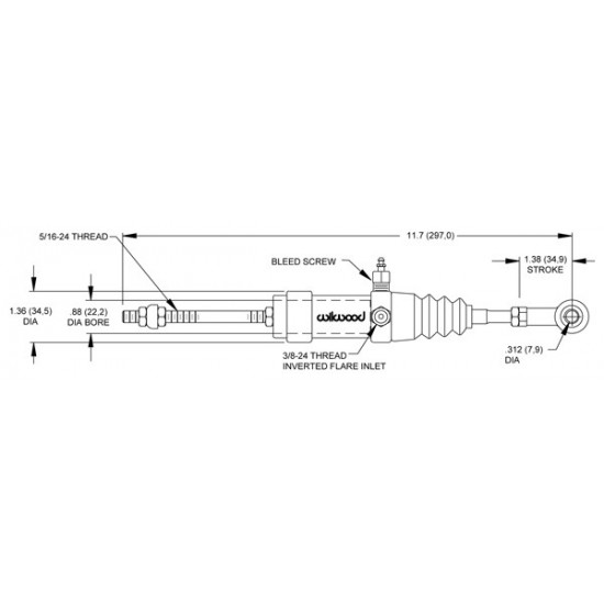 Wilwood 260-1333 Pull Type Clutch Slave Master Cylinder