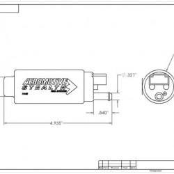 Fuel pump Aeromotive 340 Stealth, 340lph (central inlet) ARE 11540