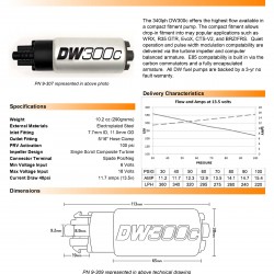 Fuel Pump DeatschWerks DW300C install kit for 2017-20 Honda Civic Type-R 2018-20 Honda Accord