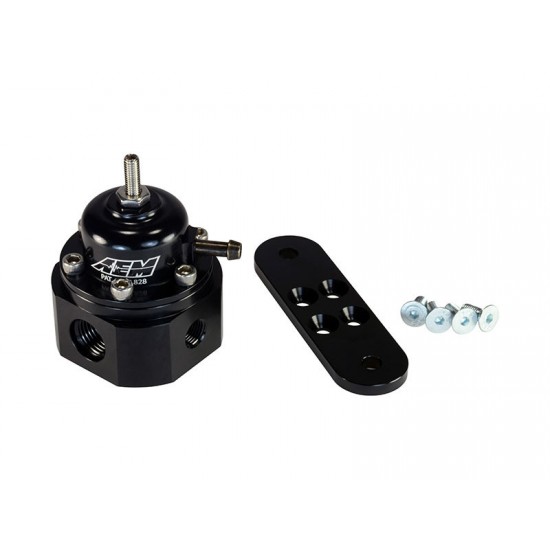 Fuel pressure regulator AEM 1000HP 1,5-10 Bar AN6 Black AEM 25-302BK