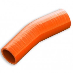 Silicone Reducer elbow 23' 76/80mm Orange