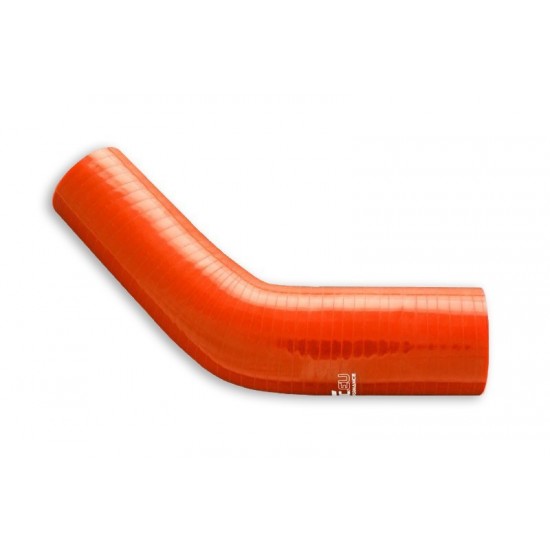 Silicone reducer elbow 45' 19/32mm Orange