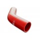 Silicone reducer elbow 45' 22/25mm Red