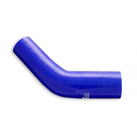 Silicone reducer elbow 45' 25/38mm Blue