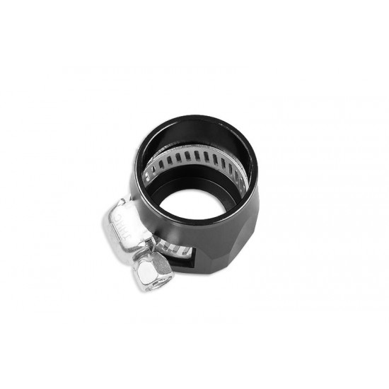 AN -12 AN12 25mm rubber hose end finisher twisted jubilee clip Black