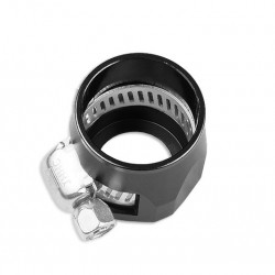 AN -8 AN8 18mm rubber hose end finisher twisted jubilee clip Black