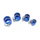 AN -8 AN8 18mm rubber hose end finisher twisted jubilee clip Blue
