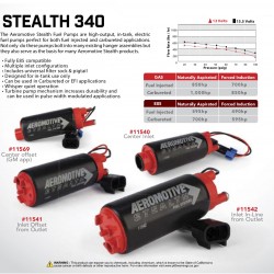 Fuel pump Aeromotive 11569 340 Stealth GM 340lph (Offset Inlet In-line with outlet - P/N 11169)