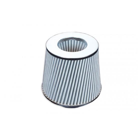 Cone air filter - diameter 89mm srebrny