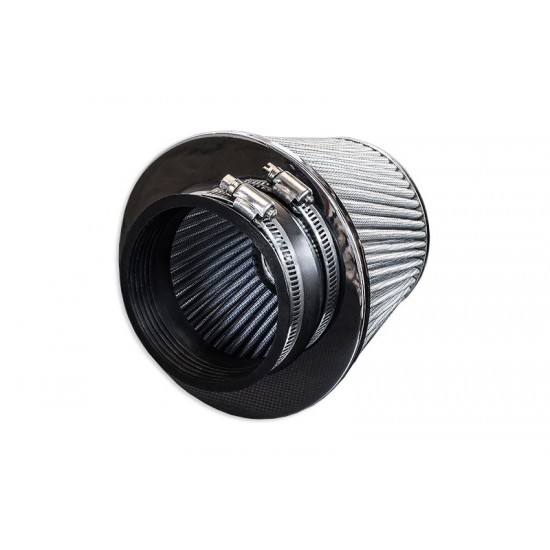 Cone air filter - diameter 89mm srebrny