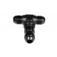 TEE BULKHEAD MALE/MALE/MALE AN12 Black
