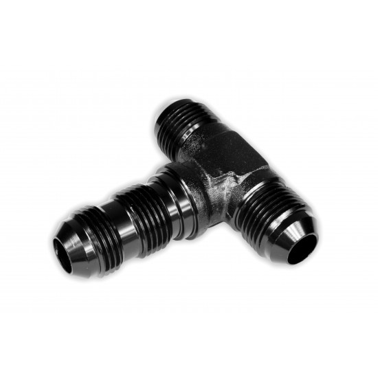 TEE BULKHEAD MALE/MALE/MALE AN12 Black