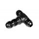 TEE BULKHEAD MALE/MALE/MALE AN12 Black