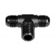 TEE MALE/MALE/MALE AN4-1/8 NPT-AN4 Black