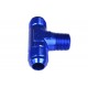 TEE MALE/MALE/MALE AN4-1/8 NPT-AN4 Blue