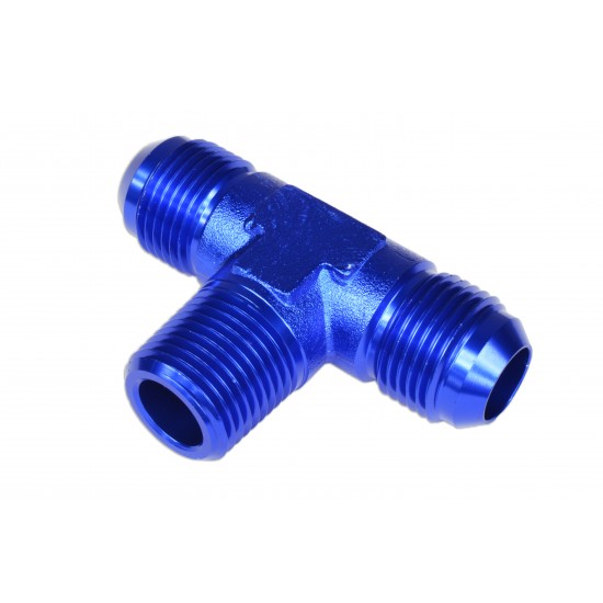 TEE MALE/MALE/MALE AN4-1/8 NPT-AN4 Blue