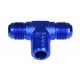 TEE MALE/MALE/MALE AN4-1/8 NPT-AN4 Blue
