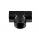 Tee female/female/female 1/2 NPT Black