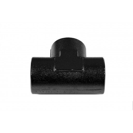 Tee female/female/female 1/2 NPT Black