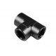 Tee female/female/female 1/2 NPT Black