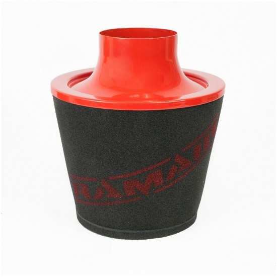 Universal Neck Black Large Aluminium Base Cone Filter Ramair JS-090-RD 89mm